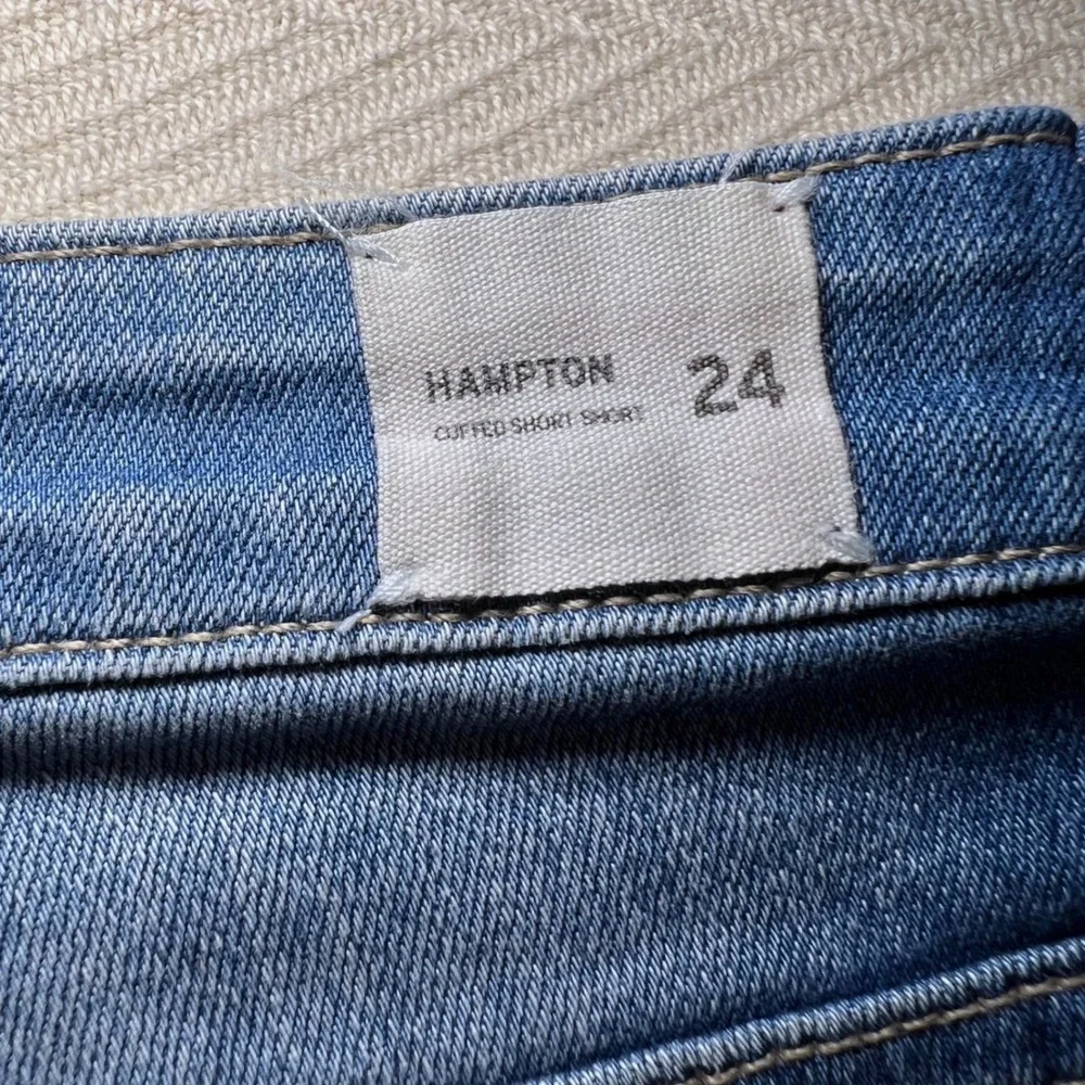 Hudson Hampton Cuffed Denim Shorts Medium Wash Flap Pocket Size 24